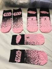 Star Wars Pink Black 12 Days Of Christmas Calendar Socks Unisex Size 3-9 Lot