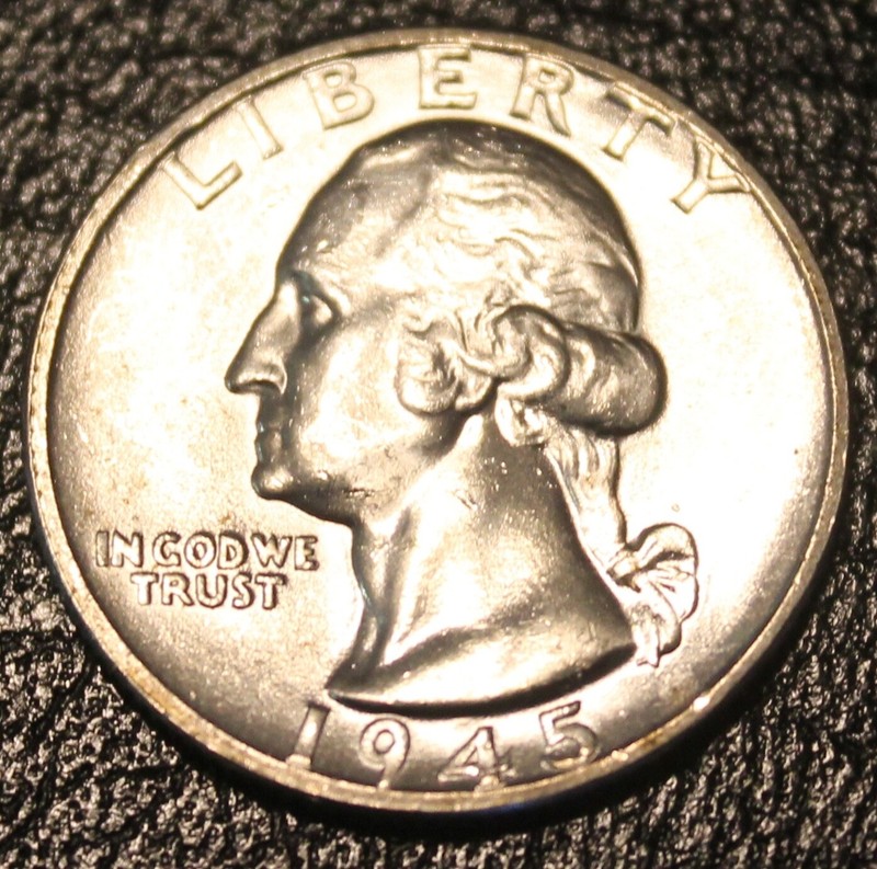 ** 1945-P  WASHINGTON  QUARTER  CHOICE  UNCIRCULATED   NICE - 90%  SILVER **