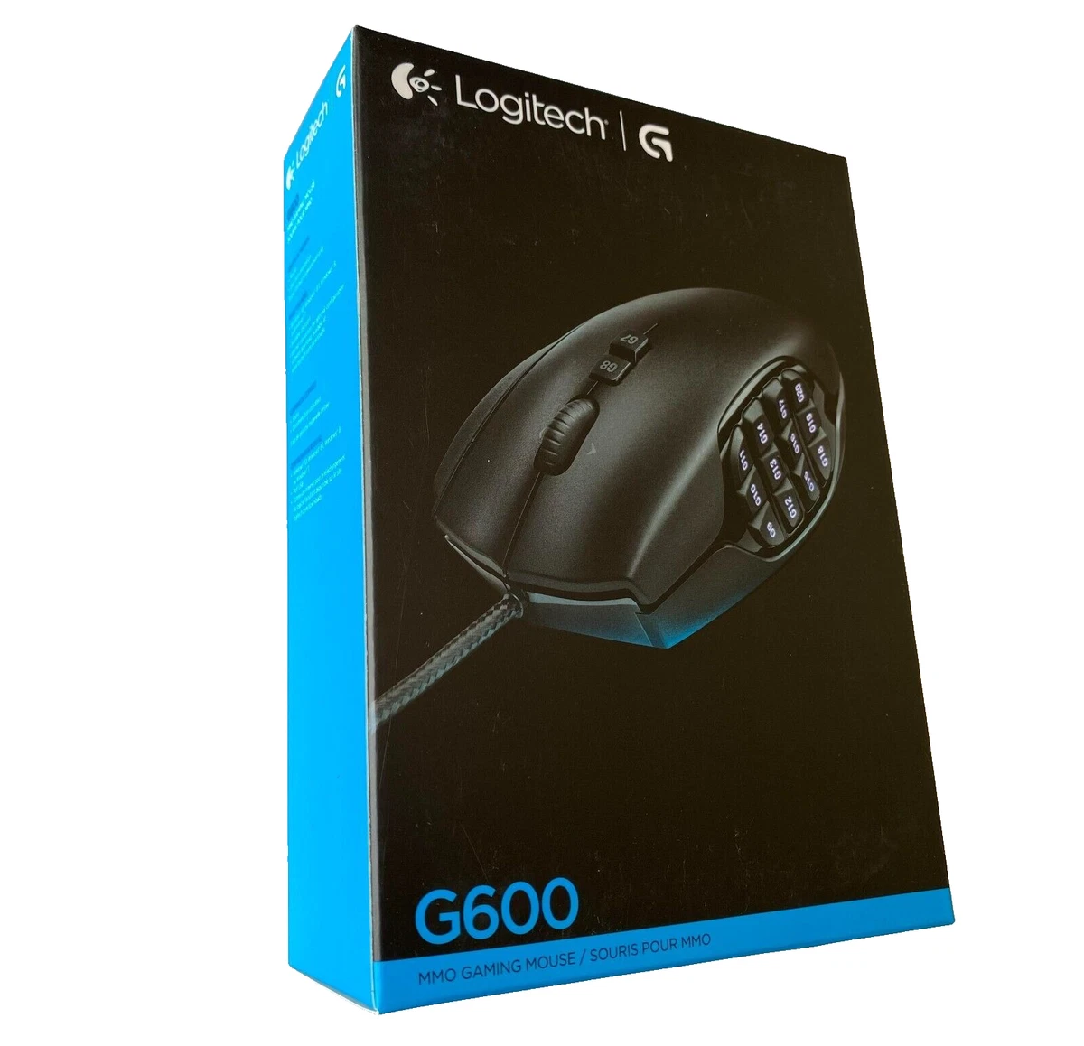 Logitech G600 MMO Wired Gaming Mouse RGB Backlit - Black