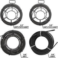 Uimoso 50'-100' Drain Cleaner Auger Cable Replacement Snake Pipe Sewer Wire