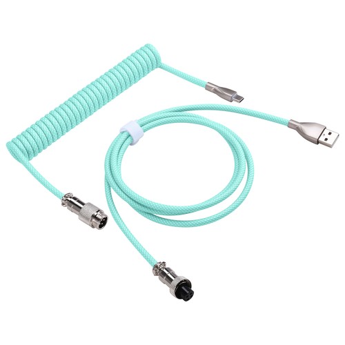 Kabel spiralny USB-C do klawiatur, pleciony kabel do klawiatury mechanicznej 5977 - Zdjęcie 1 z 7
