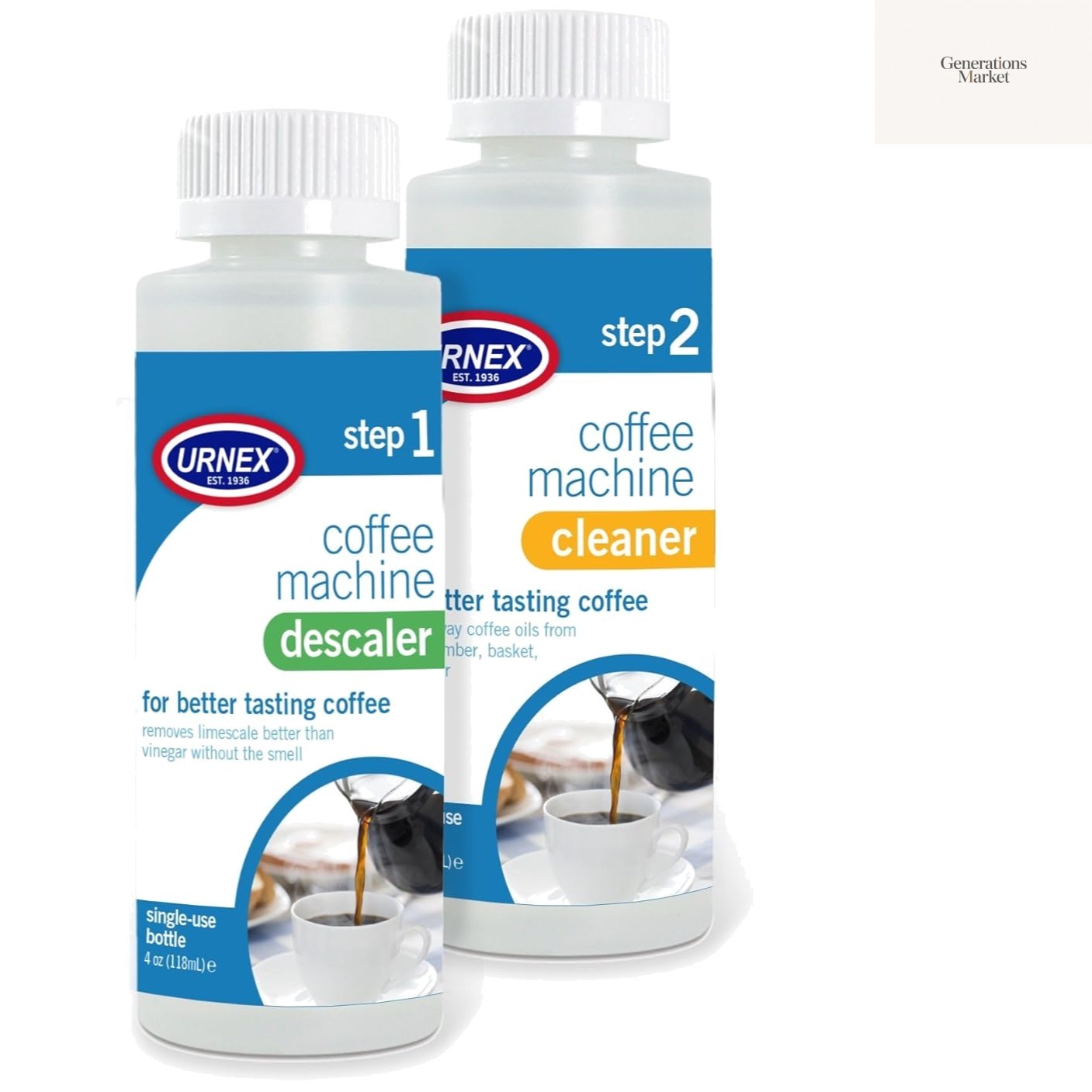 Cleaner And Descaler Kit - 2 Single Use Bottles - Profession