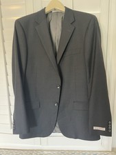 Hickey Freeman Men  s 42L Charcoal Grey Wool Milburn Suit Blazer USA