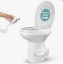 SereneLife RV High-Density Plastic Gravity Flush Toilet. SLCATL470 