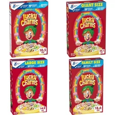 Lucky Charms Gluten Free Cereal with Marshmallows, Jumbo Rainbows, Whole Grain