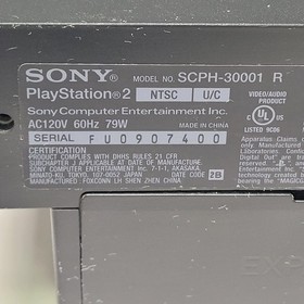 Sony PlayStation 2 Black SCPH-30001 Console W/ Controller Mem Card Game Tested