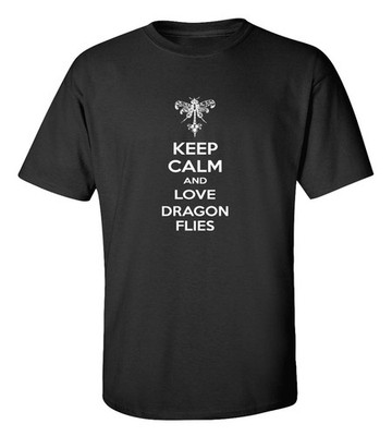 Dragonfly T-Shirt Keep Calm Love Nature Bug Insect Gift Tee