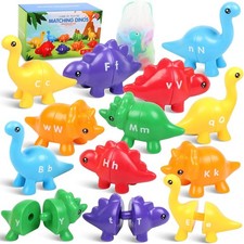 Numbers Matching Game 10 Pcs,123 Counting Dinosaur Toy Montessori Learning Toys