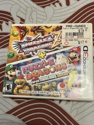 Puzzle Dragons Z Super Mario Bros - Nintendo 3DS - Complete - Authentic - Works