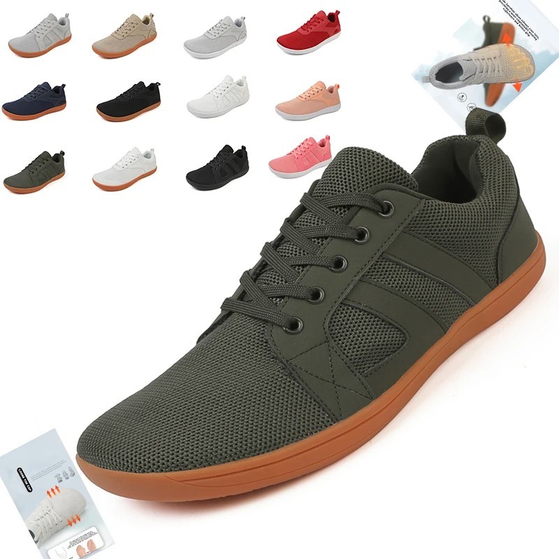 SAOLA Scarpe a piedi nudi punta larga uomo donna casual jogging passeggio sportive sneakers