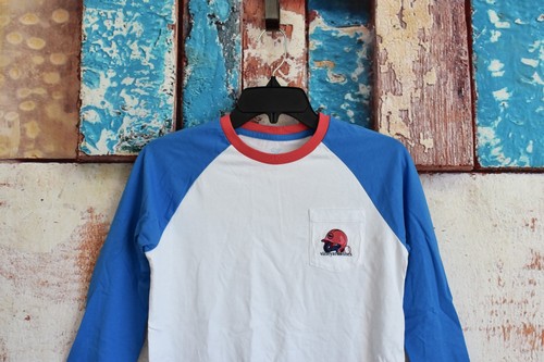 Camiseta de béisbol para hombre Vineyard Vines manga larga cuello redondo bolsillo MEDIANA blanca - Imagen 3 de 12