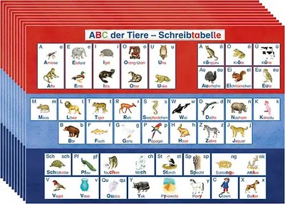 ABC der Tiere 1   Silbenfibel   Ausgabe Bayern   Kartonbeilage  Schreibtabelle ,