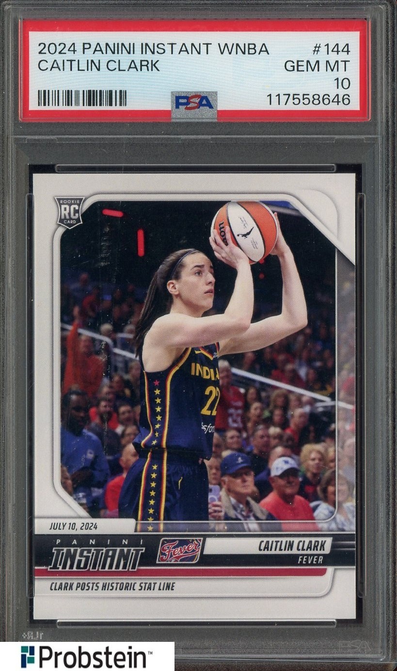 2024 Panini Instant WNBA #144 Caitlin Clark Fever Rookie RC PSA 10 GEM MINT