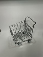 Mini Metal Shopping Cart 7x8x5.5 Organizer Basket Desk Decor Gift Novelty
