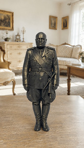 Statuetta Benito Mussolini Il Duce Statua Busto scultura stile storico