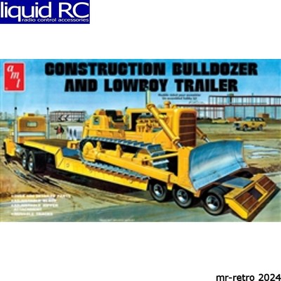 AMT 1218 1/25 Lowboy Trailer & Bulldozer Combo