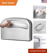 Durable Stainless Steel Toilet Seat Cover Dispenser, 250 Capacity, Easy Install