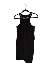 Express rhinestone halter mini little black dress size 6
