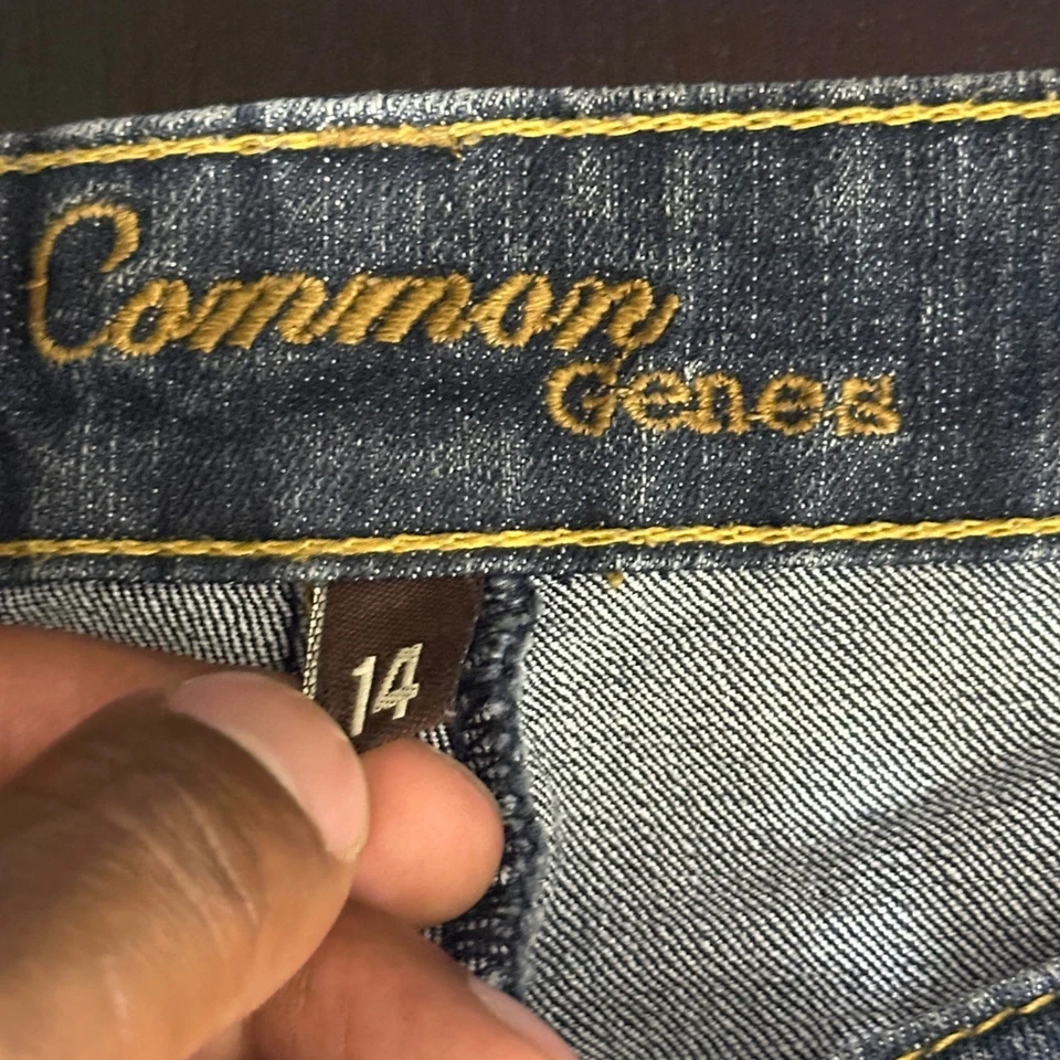 Pantalón de mezclilla capri de colección Common Genes para mujer 14 años 90 occidental informal tiro bajo Y2K Foto 3 de 4