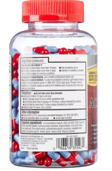 通用 Tylenol PM Extra Strength 对乙酰氨基酚 500 毫克止痛剂,400 片 — 第 4/4 张图片