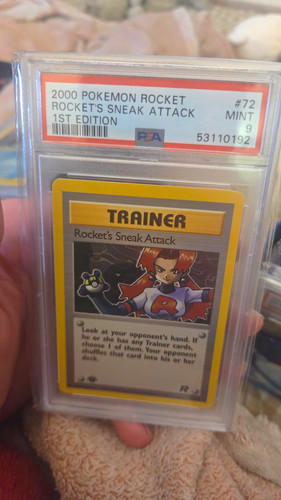Rocket's Sneak Attack PSA 9 1st Ed Team Rocket 2000 English Rare 72/82