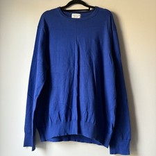 Calvin Klein Mens Jumper Size XL Supima Cotton Sweater Pullover Cobalt Blue