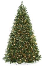 7.5 Ft Casafield Realistic Pre-Lit Green Spruce Artificial Christmas Tree