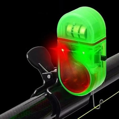 4 PCS Electronic LED Light Fishing Bite Sound Alarm Alert Bell Clip On Fish Rod