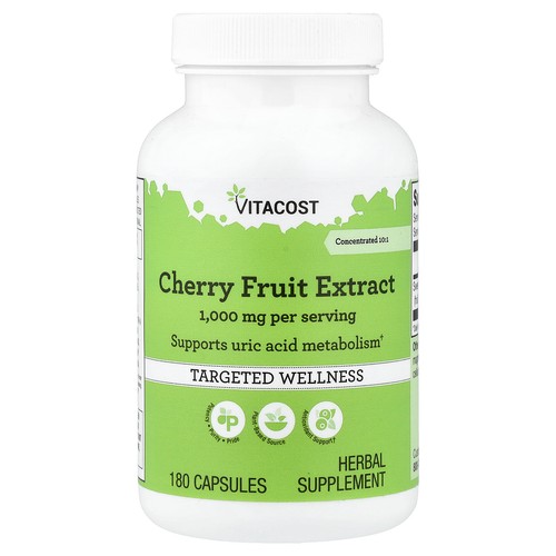Cherry Fruit Extract, 180 Capsules (500 mg per Capsule)