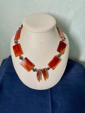 Apartes ,dekoratives Collier, Achat , Karabiner Verschluss Silber 925