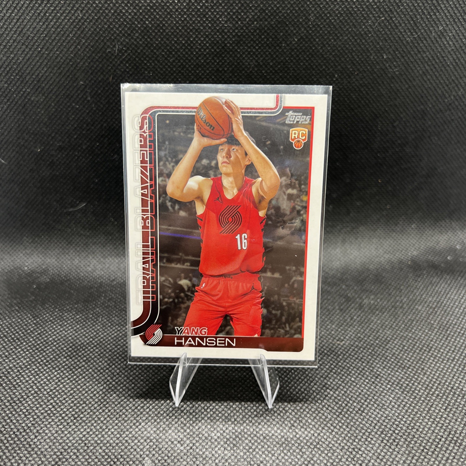 2025-2026 Topps NBA Yang Hansen Rookie Card First NBA Card Blazers #216 RC