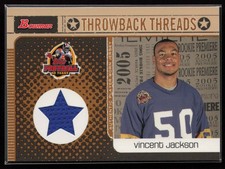 2005 Bowman #BRT-VJ Vincent Jackson Throwback Threads San Diego Chargers NM