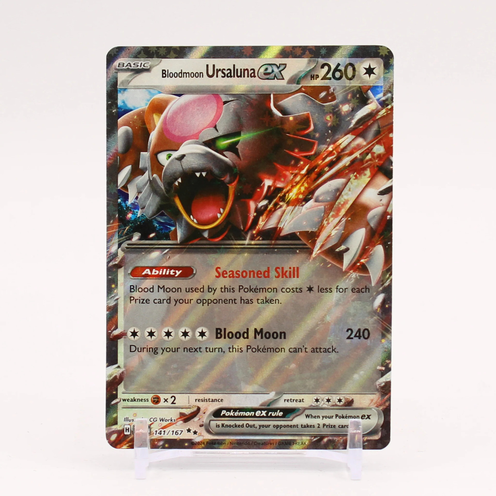 Bloodmoon Ursaluna ex 141/167 Twilight Masquerade Double Rare Pokemon NM/MINT