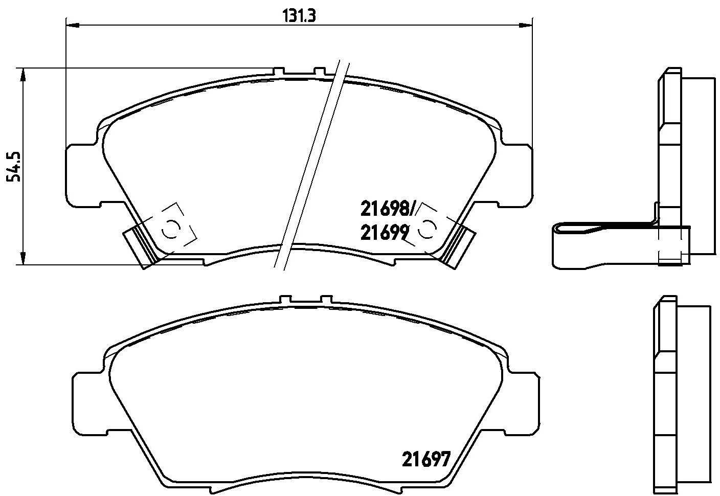 BRAKE PAD SET DISC BRAKE P 28 024 FOR HONDA L15A7/L15A1 1.5L L13A3/L13Z1 1.3L - Image 42
