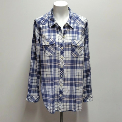Torrid Plaid Button Up Western Shirt Roll Up Tab Sleeve Women's Size 1X