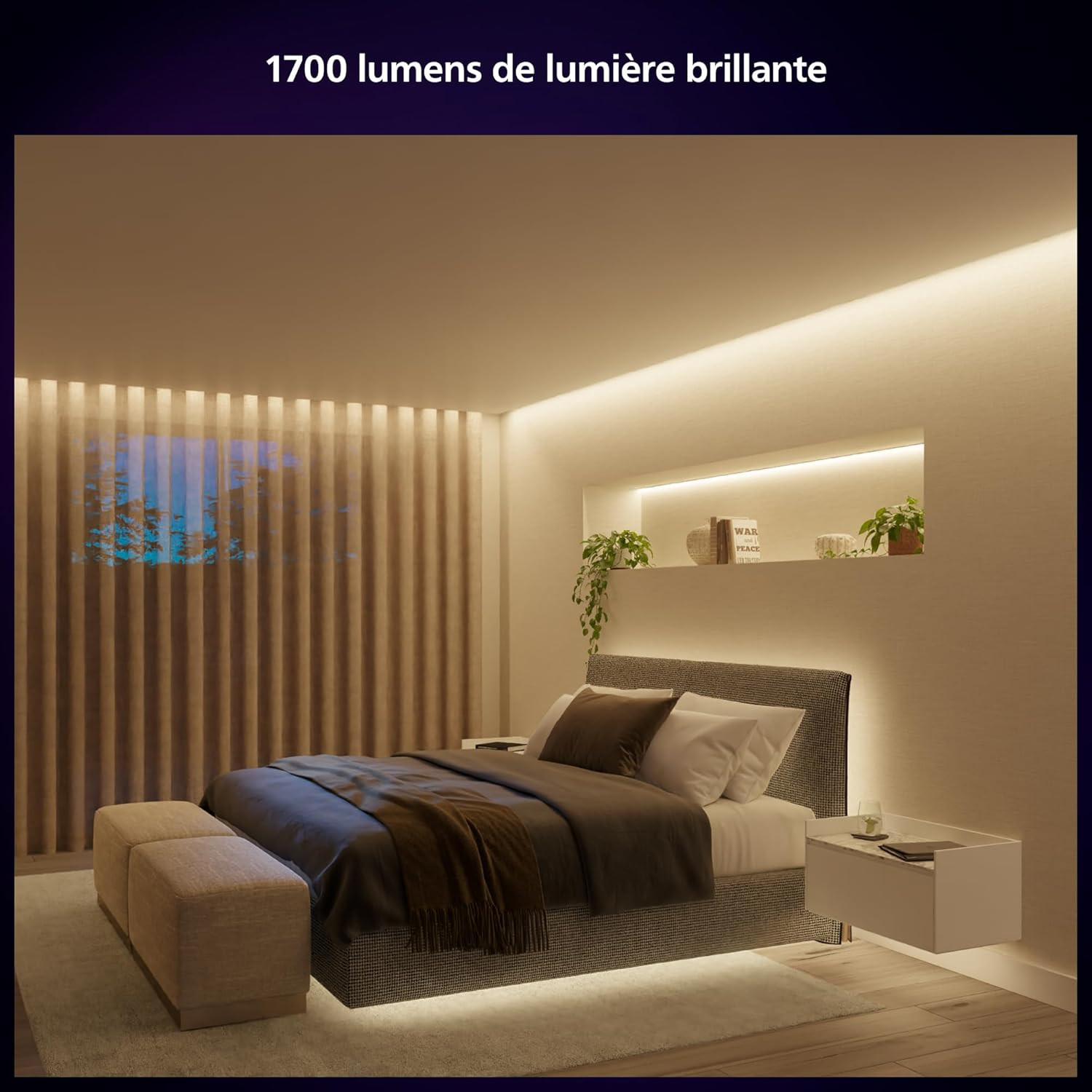 Ruban LED Philips Hue Lightstri Connecté Bluetooth RGB 3m