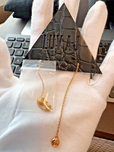 Authentic Luv AJ Seashell Coil Threader Earrings in Gold Plated.