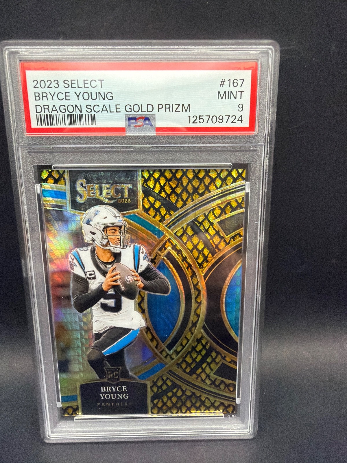 2023 Select Premier Dragon Scale GOLD Prizm #167 Bryce Young (RC) 01/10 FoP