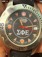 Wenger Swiss Military 7907X Sigma Phi Epsilon Watch Swiss Made New Battery Strap