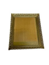 Vintage Ornate Gold Tone Metal Ornate Filigree Tabletop Picture Frame Victorian