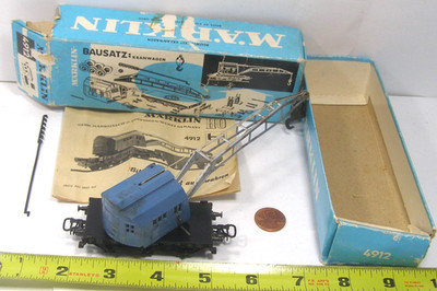 Marklin HOn3 Model RR Crane Car Kranwagen 4912 W. Germany   VNV