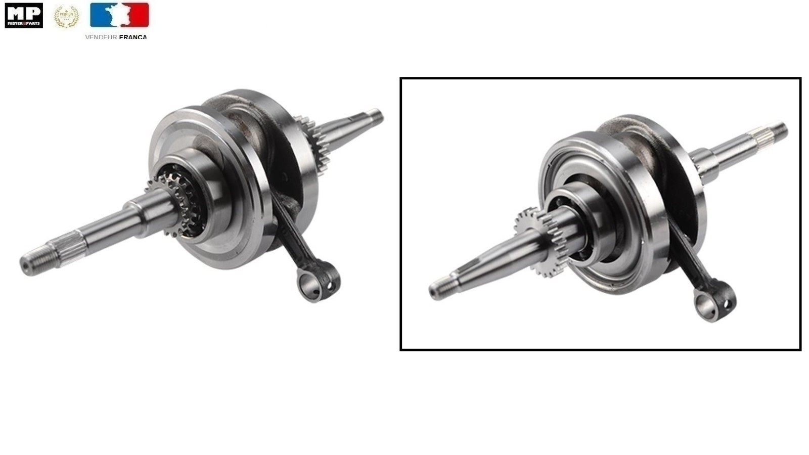 Vilebrequin forgé renforcé 139QMA pignon 22 dents scooter GY6 50cc