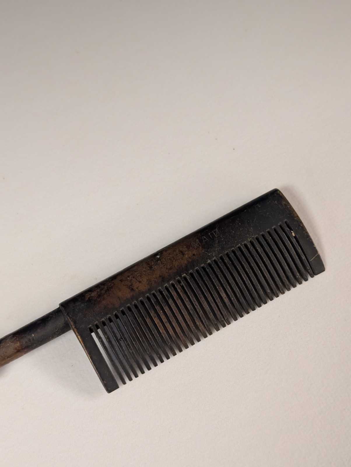 Vintage Kentucky Maid Brass Hair Straightener Pressing Hot Comb Metal Handle