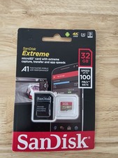 SanDisk Extreme 32GB microSDHC UHS-I V30 A1 U3 Memory Card with Adapter