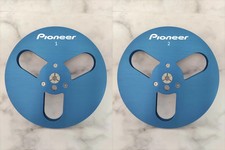 New One Pair Pioneer Blue 7'' Tape Reel Light Metal Aluminum Take Up Reel