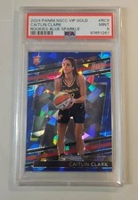 Caitlin Clark 2024 Panini VIP Gold Blue Sparkle /124 PSA 9 ROOKIE CARD