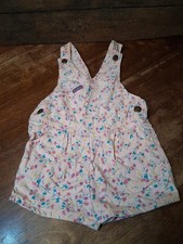Vintage Oshkosh B Gosh Shortalls Overalls Pink Floral 3T USA Made