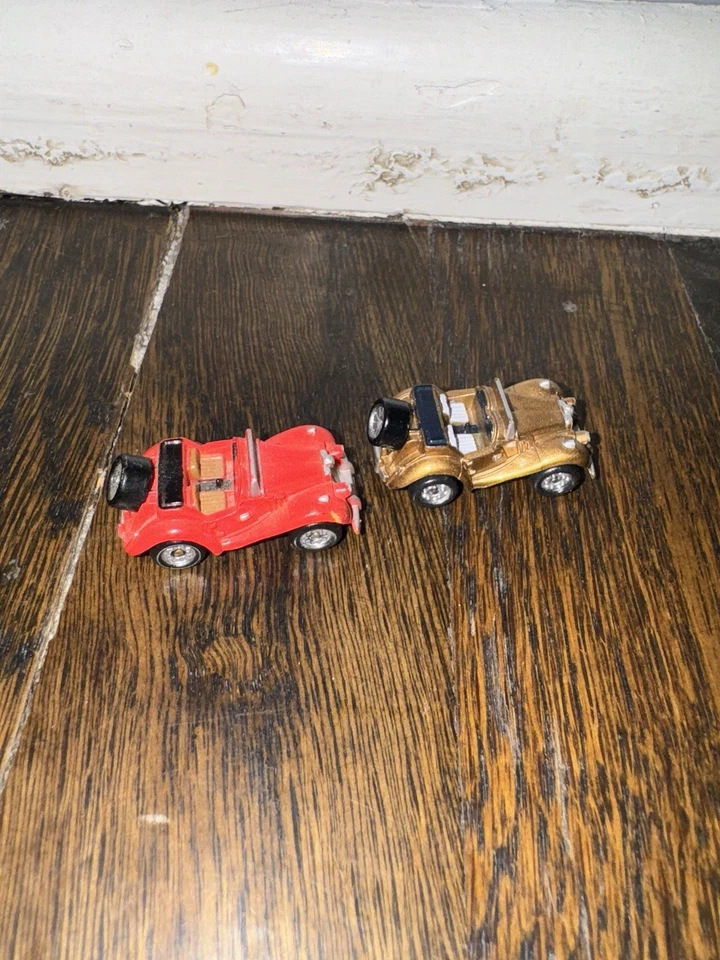 Micro Machines Galoob Vintage MG TF 2 Door Convertible Red & Gold Cars 1986/7 - Image 4 of 4