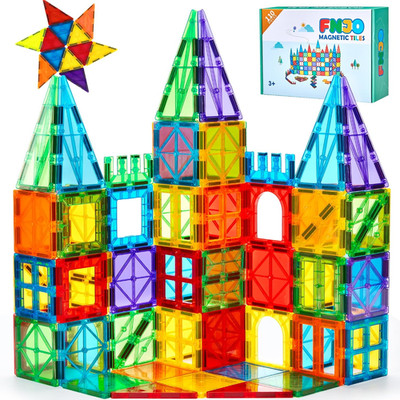 Magnetic Tiles, 110PCS Magnet Building Set, Magnetic Building Blocks, Constructi
