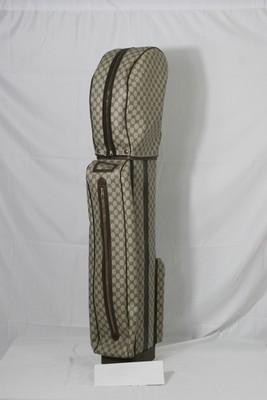 Gucci Golf Bag, Vintage Leather GG Logo Monogram, Cover Included